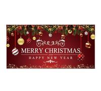 Bannière de porte de garage Noël 13 x 6 pieds grand pouce, joyeux Noël, murmure porte garage suspendu les bannières pour la fête vacances extérieure