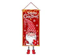 Bannière de porte de Noël - Toile de de Père Noël pour entrée de vacances | Matériau en tissu avec de photographie, drapeau à suspendre 96 x 38,5 cm, hiver, Nouvel An, décoration de fête