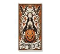 Bannière de porte décorative d'Halloween en forme de mouton - Décoration de fond de porte d'entrée - Pour intérieur et extérieur - 91,4 x 183 cm