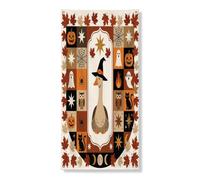 Bannière de porte décorative d'Halloween en forme d'oie - Décoration de fond de porte d'entrée - Décoration d'intérieur et d'extérieur en érable - 91,4 x 183 cm