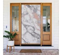 Bannière de porte en marbre blanc imprimé or rose, décoration élégante à suspendre, design facile à installer pour porte d'entrée, porche, mur, fournitures de fête, jardin 90 x 185 cm