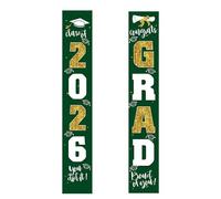 Bannière de porte « Graduation Class of 2026 Congrats Grad » - Bleu pour la maison et les fêtes - Idéal pour la saison des remise de diplôme (A, 30 x 180 cm)