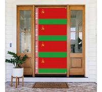 Bannière de porte imprimée drapeau de la Biélorussie, décoration de vacances réutilisable pour Halloween, Noël, fêtes