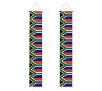 Bannière de porte imprimée drapeau de l'Afrique du Sud pour intérieur ou extérieur, pour porte d'entrée, décoration de jardin et de fête