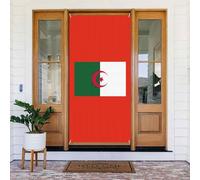 Bannière de porte imprimée drapeau de l'Algérie, décoration de vacances réutilisable pour Halloween, Noël, fêtes