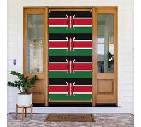 Bannière de porte imprimée drapeau du Kenya, décoration de vacances réutilisable pour Halloween, Noël, fêtes