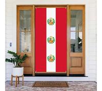 Bannière de porte imprimée drapeau du Pérou, décoration de vacances réutilisable pour Halloween, Noël, fêtes