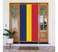 Bannière de porte imprimée drapeau du Tchad, décoration de vacances réutilisable pour Halloween, Noël, fêtes