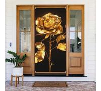 Bannière de porte imprimée rose dorée, décoration élégante à suspendre, design facile à installer pour porte d'entrée, porche, mur, fournitures de fête, jardin 90 x 185 cm