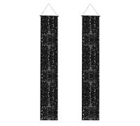 Bannière de porte imprimée Tour Eiffel de Paris nuit - Bannières décoratives à suspendre pour l'intérieur et l'extérieur - Pour fêtes et célébrations