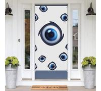 Bannière de porte « mauvais yeux », bannière de porte de bienvenue, arrière-plan personnalisé à suspendre pour porche, décoration saisonnière pour décoration de maison, décoration de vacances