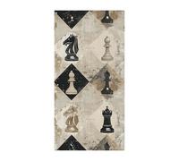 Bannière de porte motif pièce d'échecs marron - Décoration de porte pour intérieur et extérieur