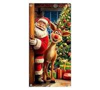 Bannière de porte plate de Noël, affichage des vacances saisonnières | Couverture de porte de Noël, affichage plat saisonnier, accent de vacances d'hiver, bannière d'entrée festive
