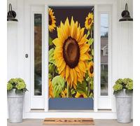 Bannière de porte saisonnière - Belle décoration de porte tournesol - Panneau décoratif pour porte d'entrée, jardin, cour, terrasse, fête d'anniversaire