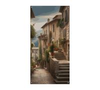 Bannière de porte toscane italienne, décoration de porte verticale saisonnière, toile de fond durable pour fête, porche, entrée, jardin, 178 x 90 cm