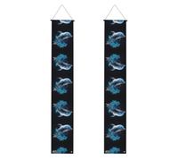 Bannière de porte unique avec impression 3D en forme de dauphin pour intérieur ou extérieur, pour porte d'entrée, jardin et décorations de fête