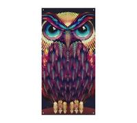 Bannière de protection de porte à motif de chouette 90 x 180 cm - Bannières de fête saisonnières - Panneau de bienvenue vertical - Décoration de porte à suspendre pour porche, entrée, jardin