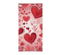 Bannière de protection de porte à motif de Saint-Valentin 90 x 180 cm - Bannières de fête saisonnières - Panneau de bienvenue vertical - Décoration de porte à suspendre pour porche, entrée, jardin