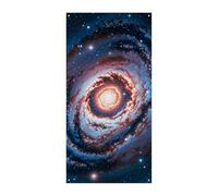 Bannière de protection de porte avec planète étoiles et galaxie 90 x 180 cm - Bannières de fête saisonnières - Panneau de bienvenue - Décoration verticale à suspendre pour porche, entrée, jardin