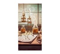Bannière de protection de porte de laboratoire de chimie 90 x 180 cm - Bannières de fête saisonnières - Panneau de bienvenue vertical - Décoration de porte à suspendre pour porche, entrée, jardin