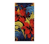 Bannière de protection de porte de style rouge et jaune 90 x 180 cm - Bannières de fête saisonnières - Panneau de bienvenue vertical à suspendre pour porche, entrée, jardin