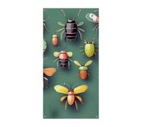 Bannière de protection de porte d'insecte 90 x 180 cm - Bannières de fête saisonnières - Panneau de bienvenue vertical - Décoration de porte à suspendre pour porche, entrée, jardin