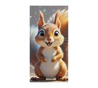 Bannière de protection de porte écureuil 90 x 180 cm - Bannières de fête saisonnières - Panneau de bienvenue vertical - Décoration de porte à suspendre pour porche, entrée, jardin