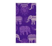 Bannière de protection de porte éléphant violet 90 x 180 cm - Bannières de fête saisonnières - Panneau de bienvenue vertical - Décoration de porte à suspendre pour porche, entrée, jardin