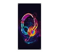 Bannière de protection de porte en dégradé de couleur 90 x 180 cm - Bannières de fête saisonnières - Panneau de bienvenue vertical - Décoration de porte à suspendre pour porche, entrée, jardin