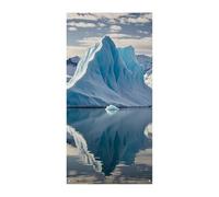 Bannière de protection de porte Iceberg bleue 90 x 180 cm - Bannières de fête saisonnières - Panneau de bienvenue - Décoration verticale à suspendre pour porche, entrée, jardin