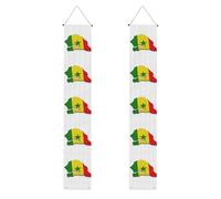 Bannière de remise de diplôme avec drapeau du Sénégal - Annonce de félicitations de 2025 - Fournitures de fête à suspendre - Style 993