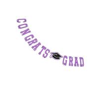 Bannière de Remise de Diplômes pour Fête, Papier Pourpre Décoratif | Impression Nette, Tenue Solide et Couleur Vive, Fond Photo pour Célébration, Décoration Murale