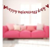 Bannière de Saint-Valentin | Guirlande de lettres « Happy Valentine's Day » | 18 pièces à suspendre pour décorations de Saint-Valentin