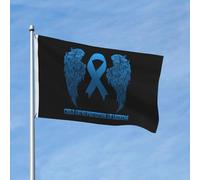 Bannière de sensibilisation à la prévention de la maltraitance des enfants, 90 x 150 cm, en polyester, double face, pour jardin, extérieur, maison, cour, festival, décoration