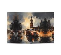 Bannière de taxi de Londres imprimée pour fêtes de vacances et cérémonies 180,3 x 119,4 cm