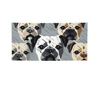 Bannière de tête de bouledogue américain - Décoration de fête d'anniversaire - Photographie - Bannières et panneaux - Décoration murale - Bannière - Fournitures de fête - 180 x 119 cm - Taille M