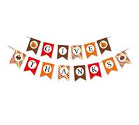 Bannière de Thanksgiving et D'automne - Décoration 'Donner Merci' - Turquie Citrouille pour Décorations Automne - 5M