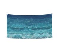 Bannière de vacances à suspendre The Deep Blue Sea, Halloween, fête de Noël, fête d'amis - Bannière décorative de 177,8 x 88,9 cm