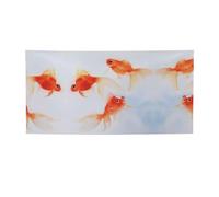 Bannière de vacances avec petits poissons rouges nageant dans l'eau - Bannière décorative pour remise de diplôme, mariage