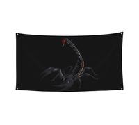 Bannière de vacances de carnaval imprimé scorpion, décoration de fête en plein air pour réunions festives à suspendre pour le jardin