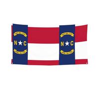 Bannière de vacances de carnaval imprimée drapeau de la Caroline du Nord - Décoration de fête en plein air pour réunions festives à suspendre - Toile de fond pour jardin