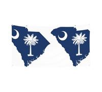 Bannière de vacances de Noël avec drapeau de la Caroline du Sud, décoration d'intérieur ou d'extérieur pour fête, porche, bar, toile de fond festive à suspendre