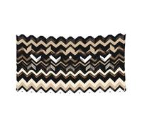 Bannière de vacances de Noël avec impression zigzag noir blanc brun clair, décoration d'intérieur ou d'extérieur pour fête, porche, bar, toile de fond festive à suspendre
