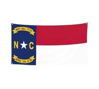 Bannière de vacances de Noël imprimée drapeau de la Caroline du Nord, décoration d'intérieur ou d'extérieur pour fête, porche, bar, toile de fond festive à suspendre