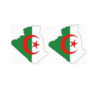 Bannière de vacances de Noël imprimée drapeau de l'Algérie, décoration d'intérieur ou d'extérieur pour fête, porche, bar, toile de fond festive à suspendre