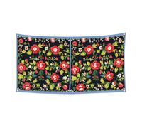 Bannière de vacances de Noël style broderie ukrainienne, décoration d'intérieur ou d'extérieur pour fête, porche, bar, toile de fond festive à suspendre