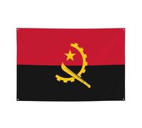 Bannière de vacances imprimée drapeau de l'Angola - Décorations de fête adaptées pour les fêtes de vacances et les cérémonies - 180,3 x 119,4 cm