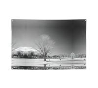 Bannière de vacances imprimée Willow Tree - Décoration de fête adaptée pour les fêtes de vacances et les cérémonies - 180,3 x 119,4 cm