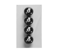 Bannière de vœux en forme de 8 boules de billard en ligne verticale avec œillets pour décoration d'intérieur ou d'extérieur