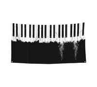 Bannière décorative à imprimé piano pour anniversaire, mariage, intérieur et extérieur